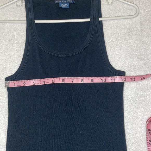 Ralph Lauren Tank Top Navy Blue sz M Modest EU Preppy Classic Simple Cute Chic - Picture 10 of 12
